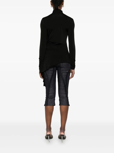 Off-White draped mini dress - Black