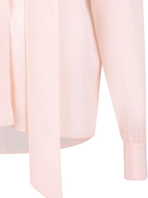 TOM FORD neck-tie silk blouse - Pink
