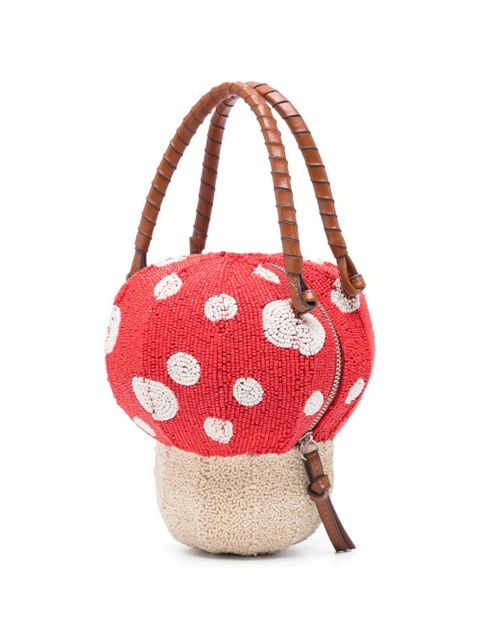 STAUD polka-dot mushroom tote bag - Red