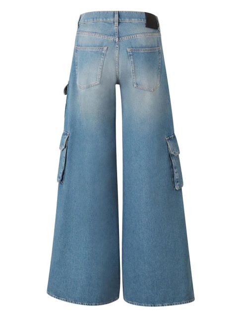 Off-White logo-embroidered cargo jeans - Blue - zdjęcie produktu nr 2