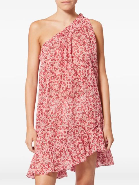 MARANT ÉTOILE Estella one-shoulder floral-print dress - Red