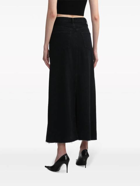 AGOLDE Hilla denim maxi skirt - Black