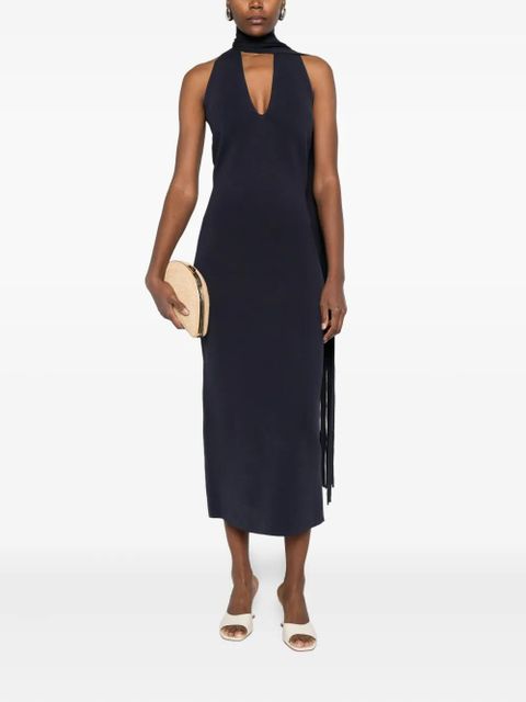 Cult Gaia halterneck fringed dress - Blue - zdjęcie produktu nr 2