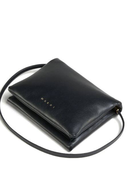 Marni Prisma leather clutch bag - Black