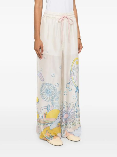 ZIMMERMANN Pop graphic-print palazzo pants - Neutrals - zdjęcie produktu nr 2