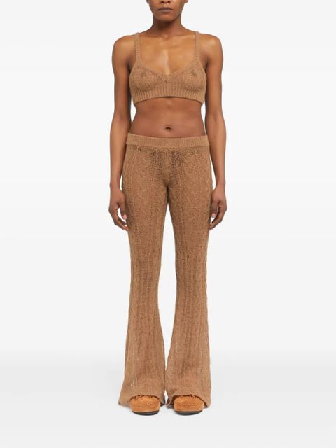 Alanui Desert Drift cable-knit top - Brown