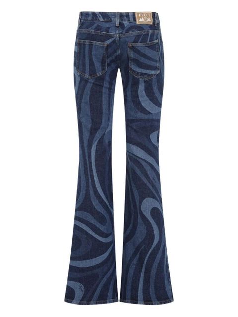PUCCI Marmo-print flared jeans - Blue - zdjęcie produktu nr 2
