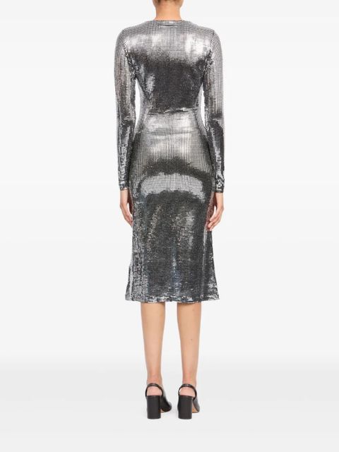 MM6 Maison Margiela long-sleeve midi dress - Silver