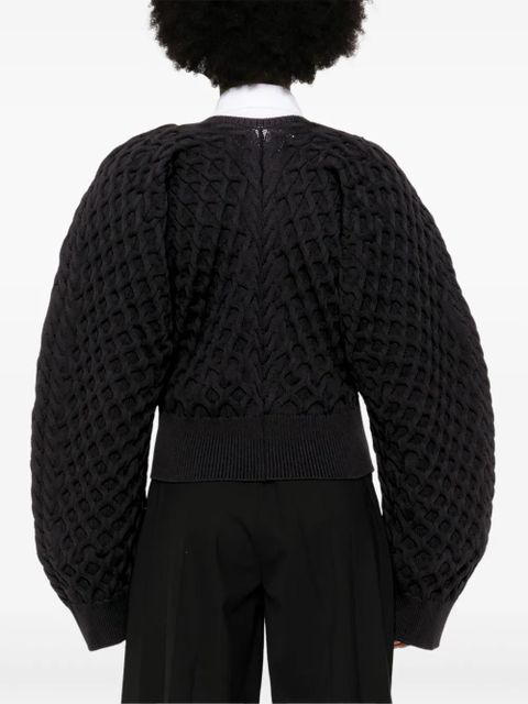 Jacquemus Le Sweater Boule Torsade jumper - Black