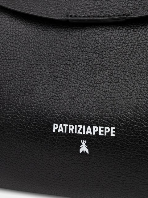 Patrizia Pepe torebka skórzana kolor czarny 8B0256 L148