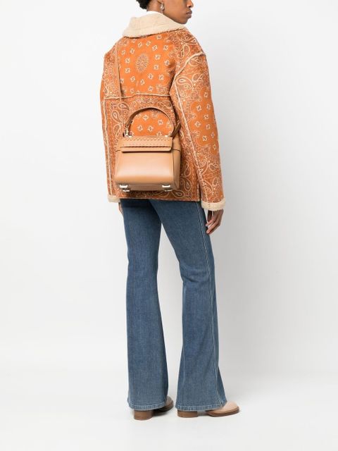 Chloé whipstitch detail leather tote bag - Neutrals