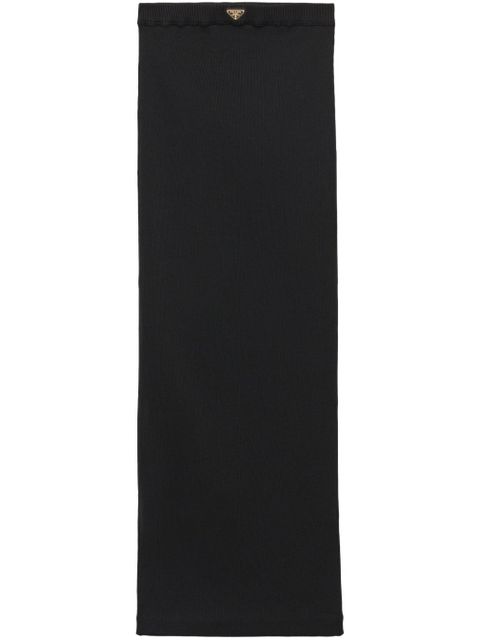 Prada ribbed jersey midi skirt - Black - zdjęcie produktu nr 1