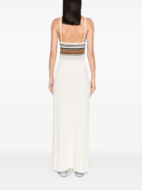 Proenza Schouler Naomi halterneck knitted maxi dress - White