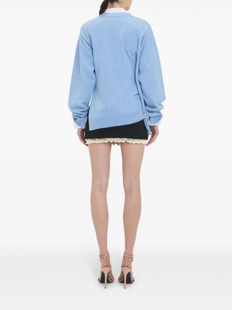 Victoria Beckham gathered-detail sweater - Blue