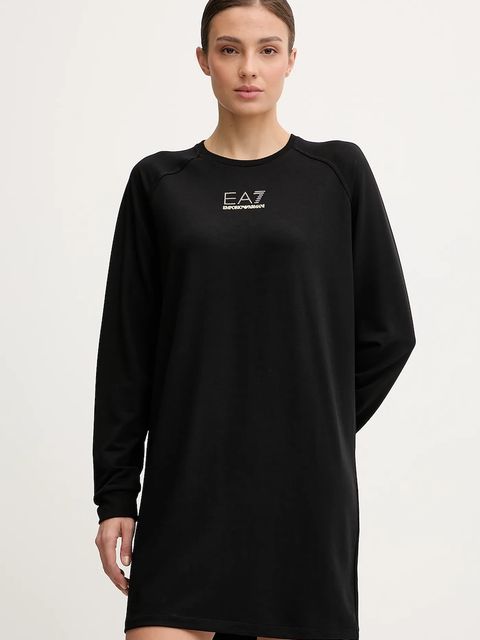 EA7 Emporio Armani sukienka kolor czarny mini prosta AF12482.7W000528 - zdjęcie produktu nr 1