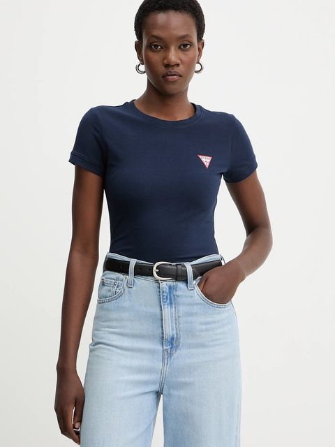 Guess t-shirt damski kolor granatowy W2YI44 J1314