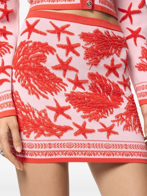 Versace Barocco Sea knitted mini skirt - Red - zdjęcie produktu nr 2