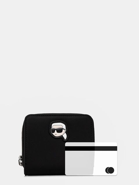 Karl Lagerfeld portfel IKON damski kolor czarny A1W32078