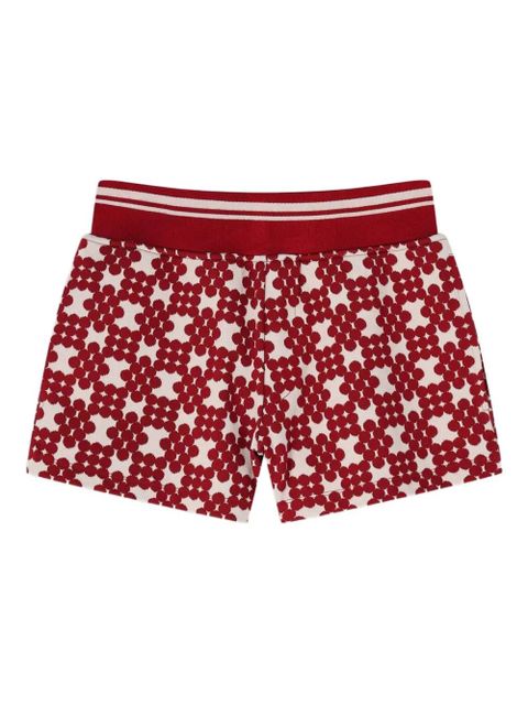 DRIES VAN NOTEN ribbed jacquard shorts - Red - zdjęcie produktu nr 1