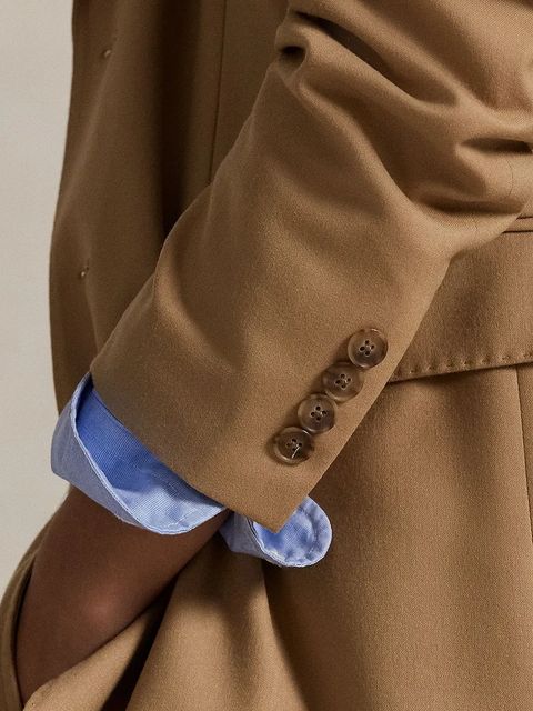 Polo Ralph Lauren marynarka z dodatkiem wełny kolor brązowy jednorzędowa gładka 211977093