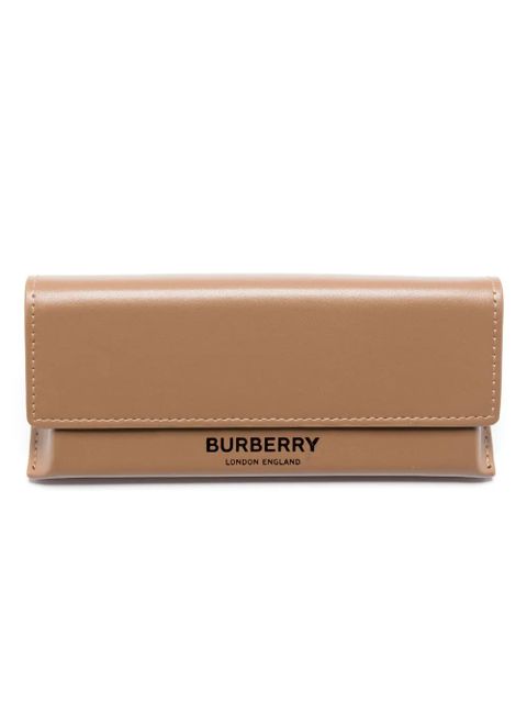 Burberry Eyewear logo-lettering cat-eye sunglasses - Black