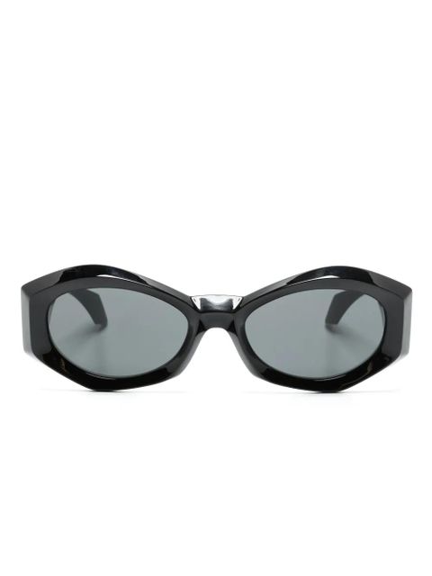 Versace Eyewear Medusa plaque irregular-frame sunglasses - Black - zdjęcie produktu nr 1