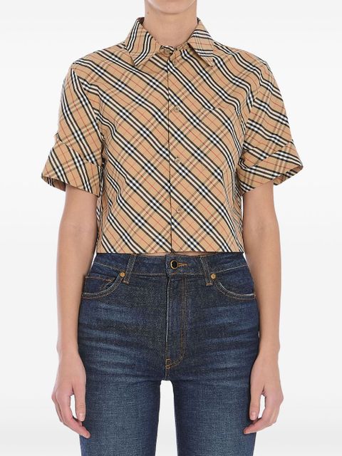 Burberry cropped shirt - Neutrals - zdjęcie produktu nr 1