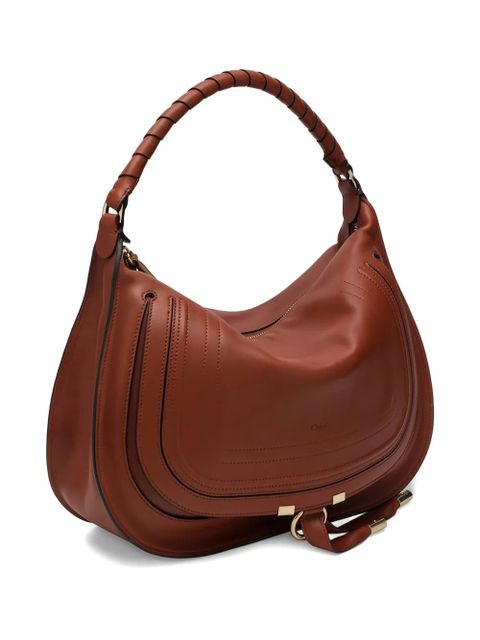 Chloé Marcie braided-handle shoulder bag - Brown