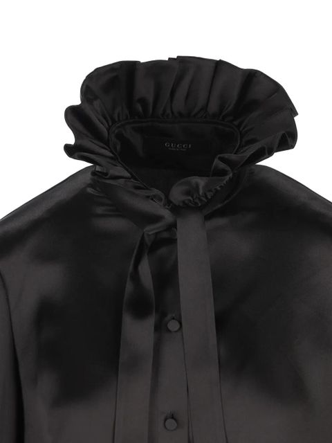 Gucci bow-detail silk shirt - Black