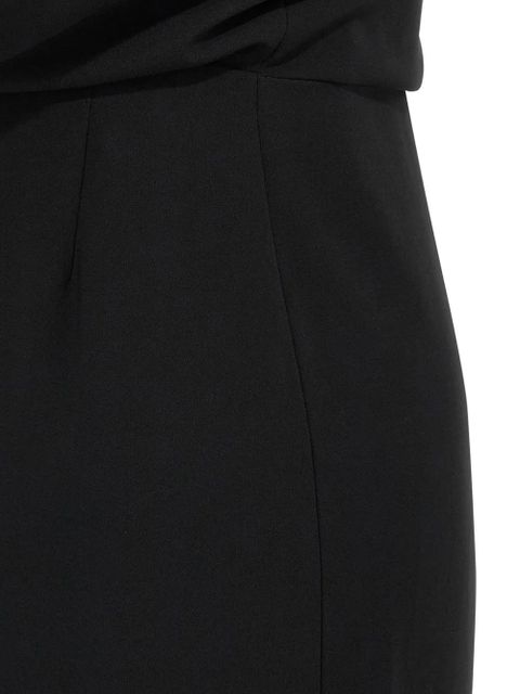 Max Mara draped one-shoulder dress - Black