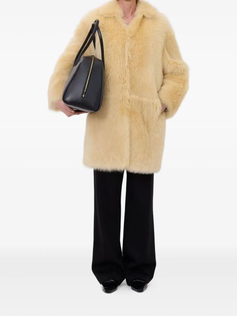 LouLou de Saison RUBEN spread-collar lamb-fur coat - Neutrals - zdjęcie produktu nr 2