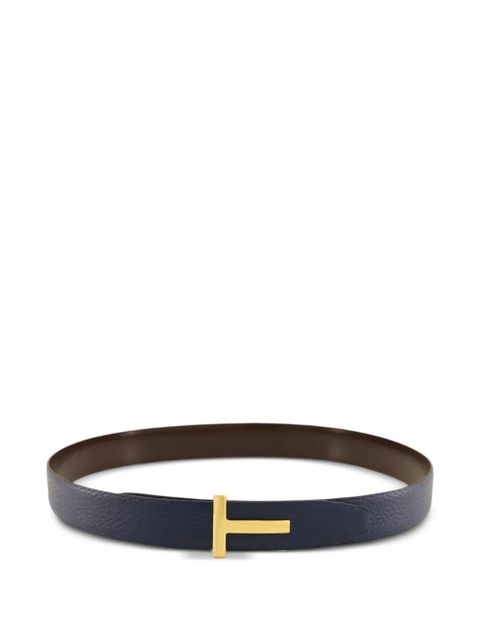 TOM FORD reversible logo-buckle leather belt - Blue - zdjęcie produktu nr 1