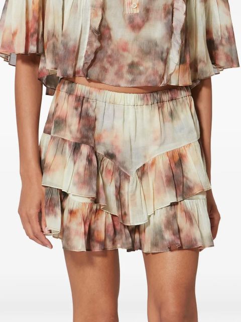 MARANT ÉTOILE Jocadia ruffled shorts - Neutrals