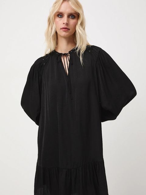 Medicine sukienka kolor czarny mini oversize - zdjęcie produktu nr 1