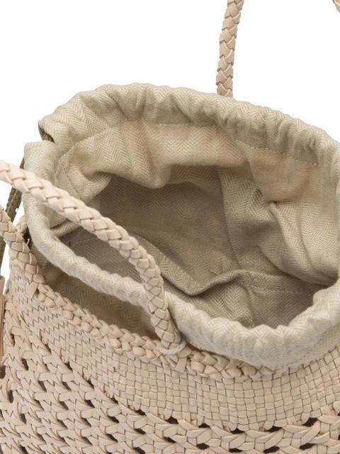 DRAGON DIFFUSION Santa Cano woven-leather tote bag - Neutrals