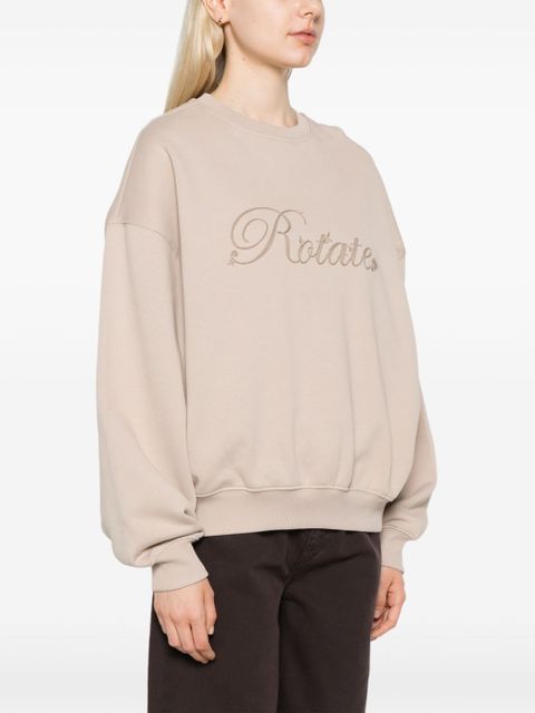 ROTATE BIRGER CHRISTENSEN logo-embroidered sweatshirt - Neutrals