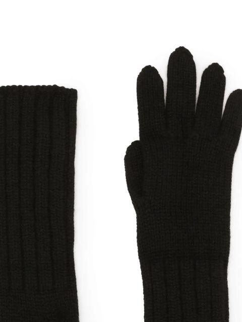 Dolce & Gabbana DNA ribbed-knit gloves - Black - zdjęcie produktu nr 2