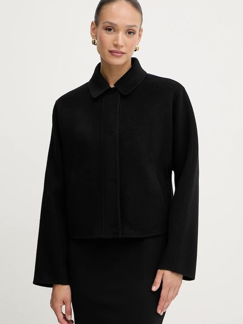 BOSS kurtka wełniana kolor czarny przejściowa 50546091 - zdjęcie produktu nr 1