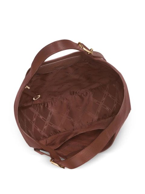 Longchamp Le Foulonné XL grained-leather tote bag - Brown - zdjęcie produktu nr 2