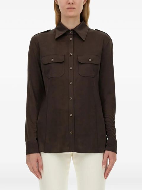 TOM FORD patch-pocket shirt - Brown - zdjęcie produktu nr 1
