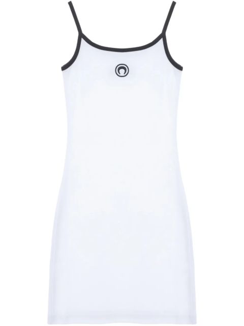 Marine Serre moon-logo mini dress - White