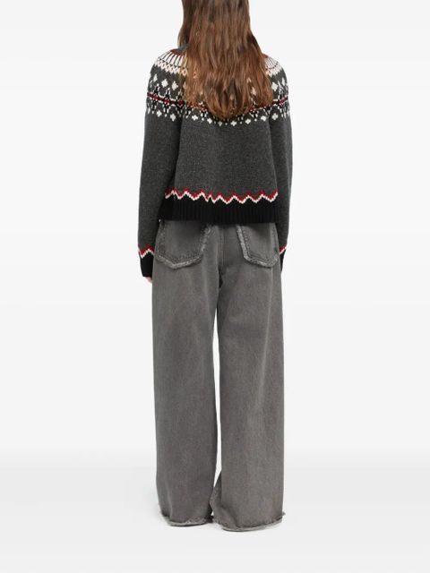 Alanui fairisle-pattern sweater - Grey