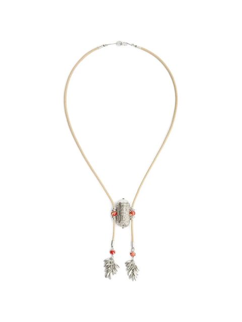 ISABEL MARANT Janis engraved pendant necklace - Silver - zdjęcie produktu nr 1