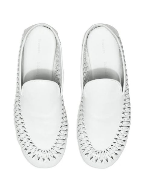 Proenza Schouler Whip braided leather loafers - White - zdjęcie produktu nr 2