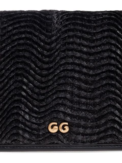 Cult Gaia small Sunniva raffia shoulder bag - Black