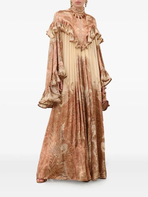 ZIMMERMANN Burnout ruffled paisley-print maxi dress - Neutrals - zdjęcie produktu nr 2