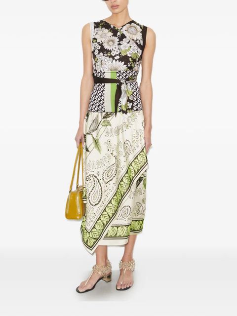 Tory Burch silk scarf wrap skirt - Green - zdjęcie produktu nr 2