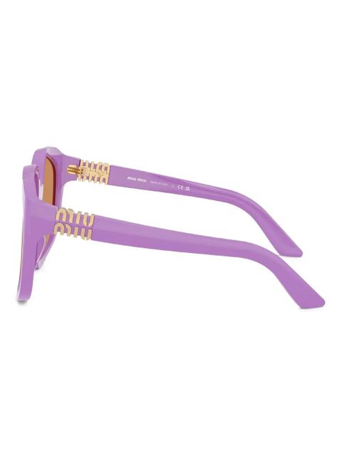 Miu Miu Eyewear geometric-frame sunglasses - Purple