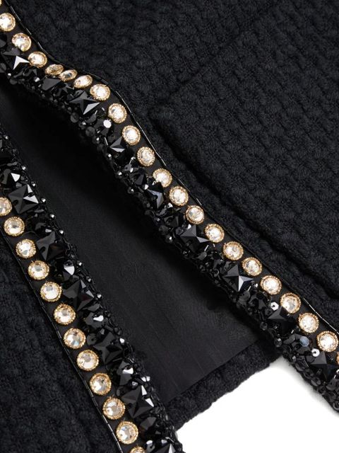 Valentino Garavani Canestrello tweed embroidered jacket - Black