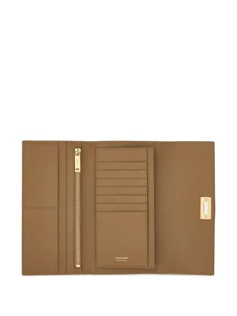 Ferragamo Gancini continental wallet - Neutrals